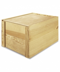 Dřevěná krabice s posuvným víkem na 6 lahví vína
