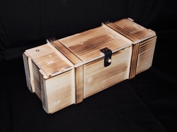 Dřevěná opálená krabice univerzální malá