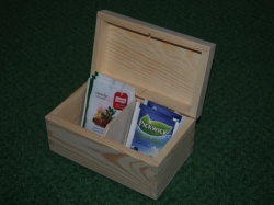 Dřevěná krabička na čaje se 2 boxy